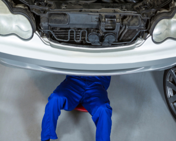 Mechanic repairing a car